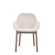 Clap Embossed Fabric Armchair Chairs Kartell Tortoise/Beige 