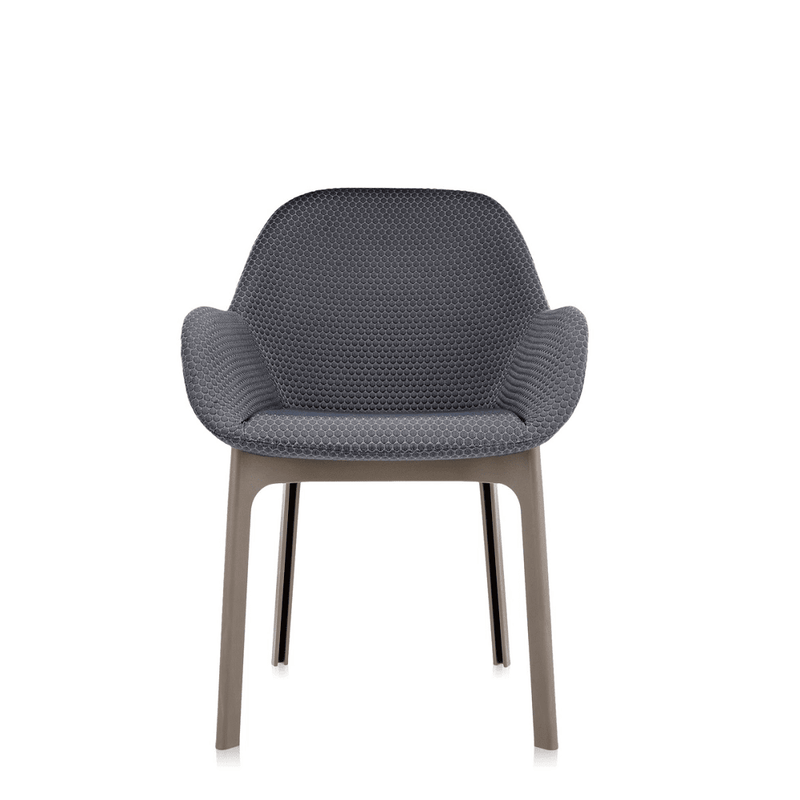 Clap Embossed Fabric Armchair Chairs Kartell Tortoise/Graphite 