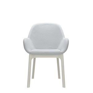 Clap Embossed Fabric Armchair Chairs Kartell White/Grey 