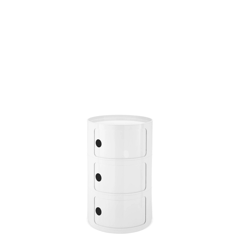 Componibili Classic Big Accessories Kartell White 3 Stack 