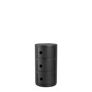 Componibili Recycled Accessories Kartell 3 Elements Matte Black 