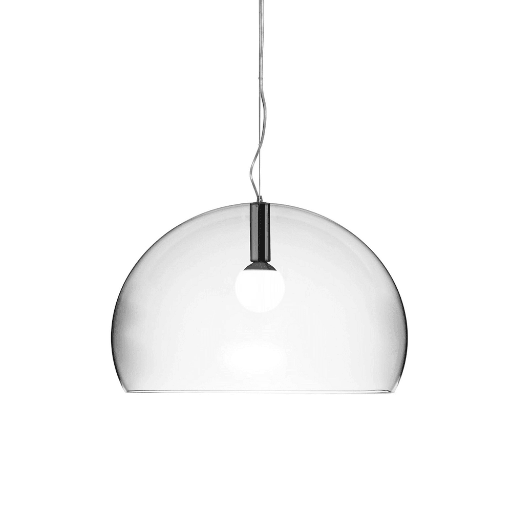 Fly Suspension Lamp hanging lamps Kartell Large - Transparent Crystal 