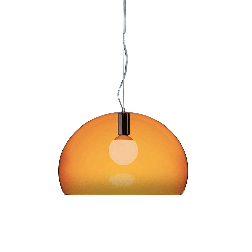 Fly Suspension Lamp hanging lamps Kartell Medium - Transparent Orange 