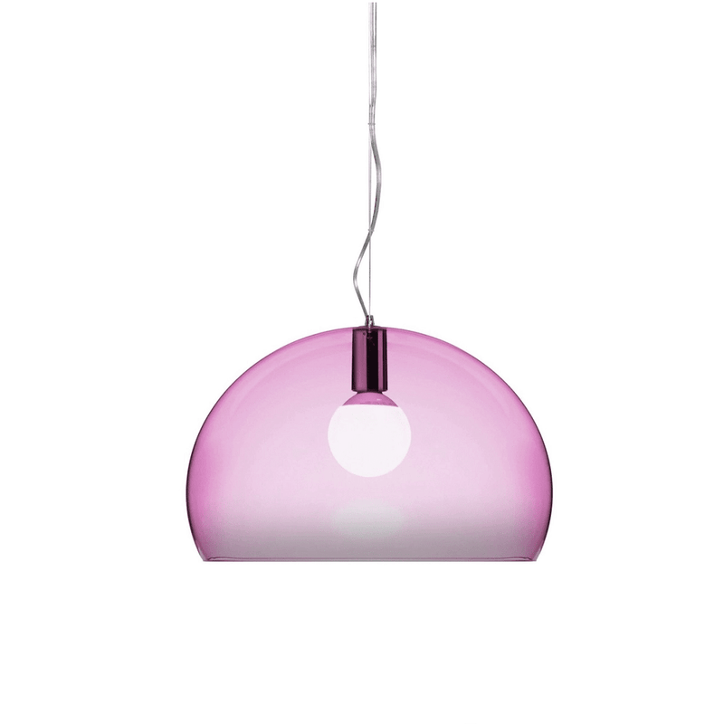 Fly Suspension Lamp hanging lamps Kartell Medium - Transparent Pink 