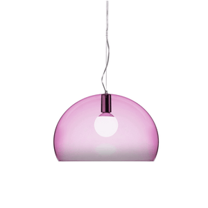 Fly Suspension Lamp hanging lamps Kartell Medium - Transparent Pink 