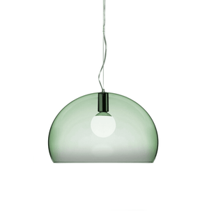 Fly Suspension Lamp hanging lamps Kartell Medium - Transparent Sage Green 