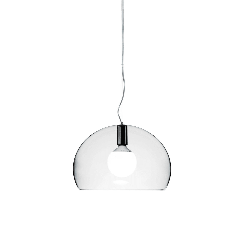 Fly Suspension Lamp hanging lamps Kartell Small - Transparent Crystal 