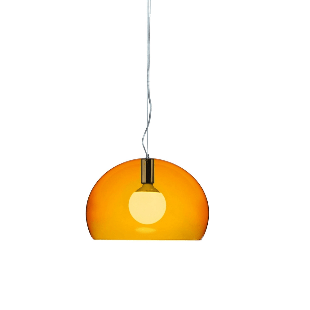 Fly Suspension Lamp hanging lamps Kartell Small - Transparent Orange 