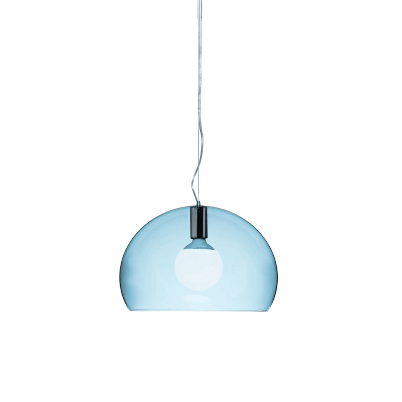 Fly Suspension Lamp hanging lamps Kartell Small - Transparent Sky Blue 