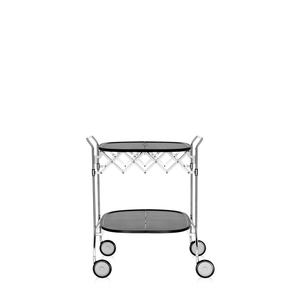 Gastone Folding Trolley Carts / Trolleys Kartell Chrome Black 