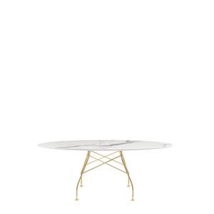 Glossy Oval Table Outdoors Kartell 