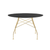 Glossy Table Tables Kartell Round Top Black Marble / Gold Steel 