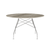 Glossy Table Tables Kartell Round Top Tropical Grey Marble / Chrome Steel 