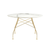 Glossy Table Tables Kartell Round Top White Marble / Gold Steel 