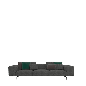 Largo Sofa Sofa Kartell 3 Seater Gubbio/Dark Grey 