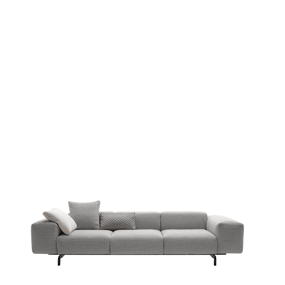 Largo Sofa Sofa Kartell 2 Seater Houndstooth/Black 