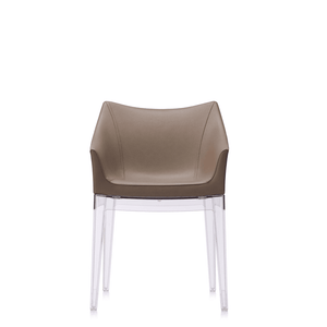 Kartell Madame Chair Chair Kartell Transparent Base - Ecoleather Dove Grey 