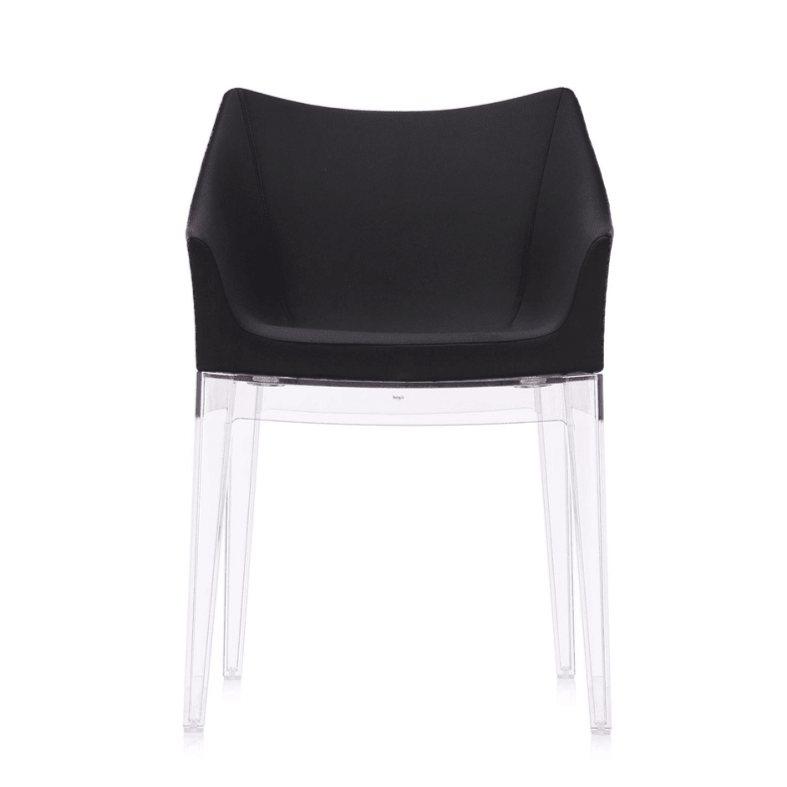 Kartell Madame Chair Chair Kartell Transparent Base - Grey Fabric 