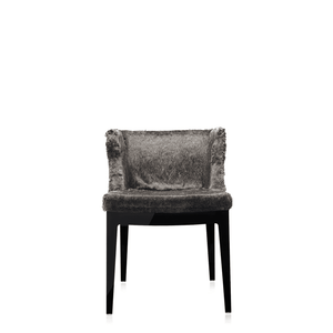 Mademoiselle Kravitz Chair lounge chair Kartell Black Frame / Faux Fur Snake Printed Fabric 