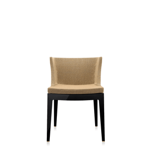 Mademoiselle Kravitz Chair lounge chair Kartell Black Frame / Rafia Fabric Woven Fabric 
