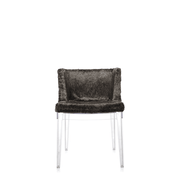 Mademoiselle Kravitz Chair lounge chair Kartell Transparent Frame / Faux Fur Snake Printed Fabric 