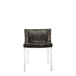 Mademoiselle Kravitz Chair lounge chair Kartell Transparent Frame / Faux Fur Snake Printed Fabric 