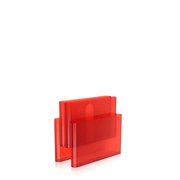 Kartell Magazine Rack magazine stand Kartell Opaline Orange Red 
