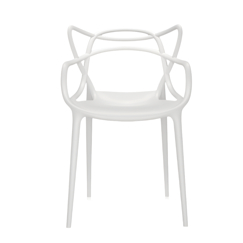 Masters Chair (2 Chairs) Side/Dining Kartell White 