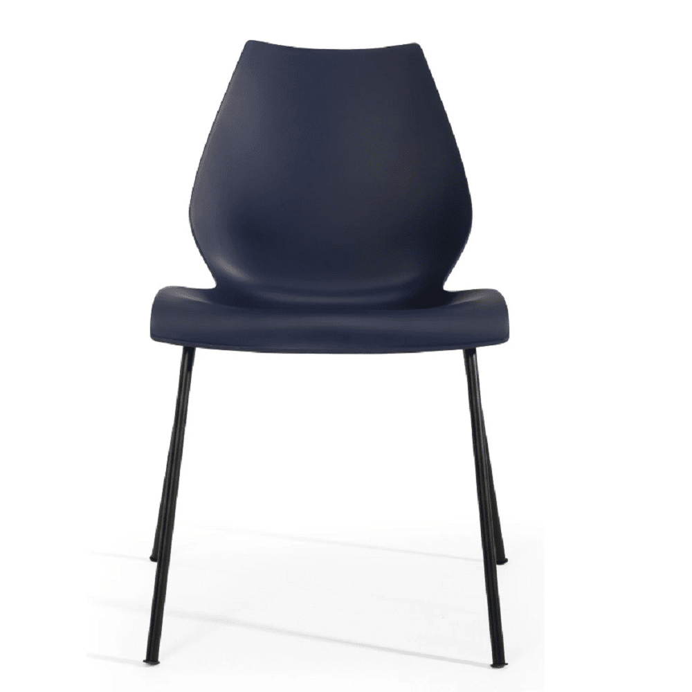 Maui Side Chair Set of 2 Side/Dining Kartell Black Navy Blue 