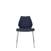 Maui Side Chair Set of 2 Side/Dining Kartell Chrome Navy Blue 
