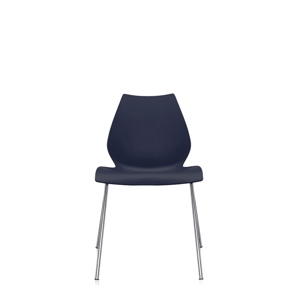 Maui Side Chair Set of 2 Side/Dining Kartell Chrome Navy Blue 