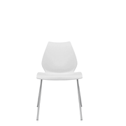 Maui Side Chair Set of 2 Side/Dining Kartell Chrome Zinc White 