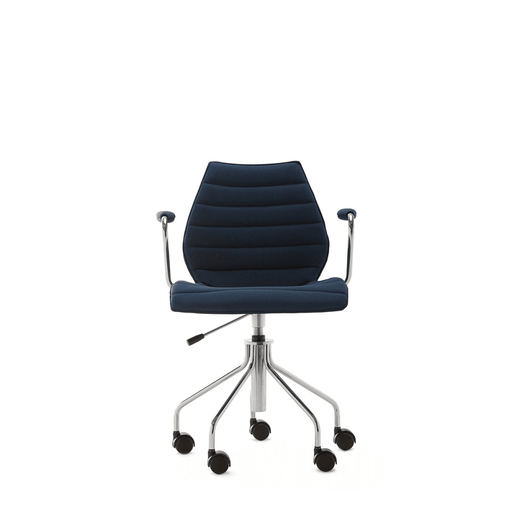 Maui Soft Swivel Armchair Height Adjustable task chair Kartell Noma Blue 