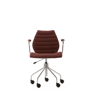 Maui Soft Swivel Armchair Height Adjustable task chair Kartell Noma Brick Red 