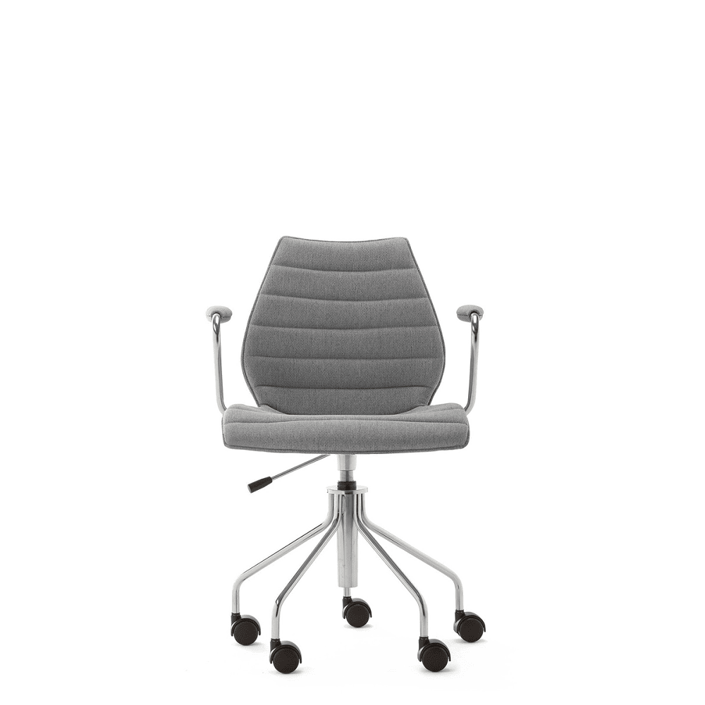 Maui Soft Swivel Armchair Height Adjustable task chair Kartell Noma Grey 