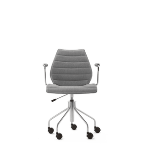 Maui Soft Swivel Armchair Height Adjustable task chair Kartell Noma Grey 