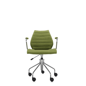Maui Soft Swivel Armchair Height Adjustable task chair Kartell Trevira Acid Green 