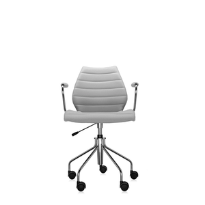 Maui Soft Swivel Armchair Height Adjustable task chair Kartell Trevira Beige 