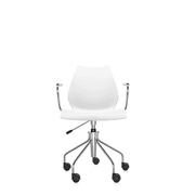 Maui Swivel Task Chair task chair Kartell Arm Zinc White 