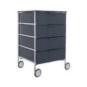 Mobil 4 Drawers With Wheels Shelf Kartell Slate Grey 