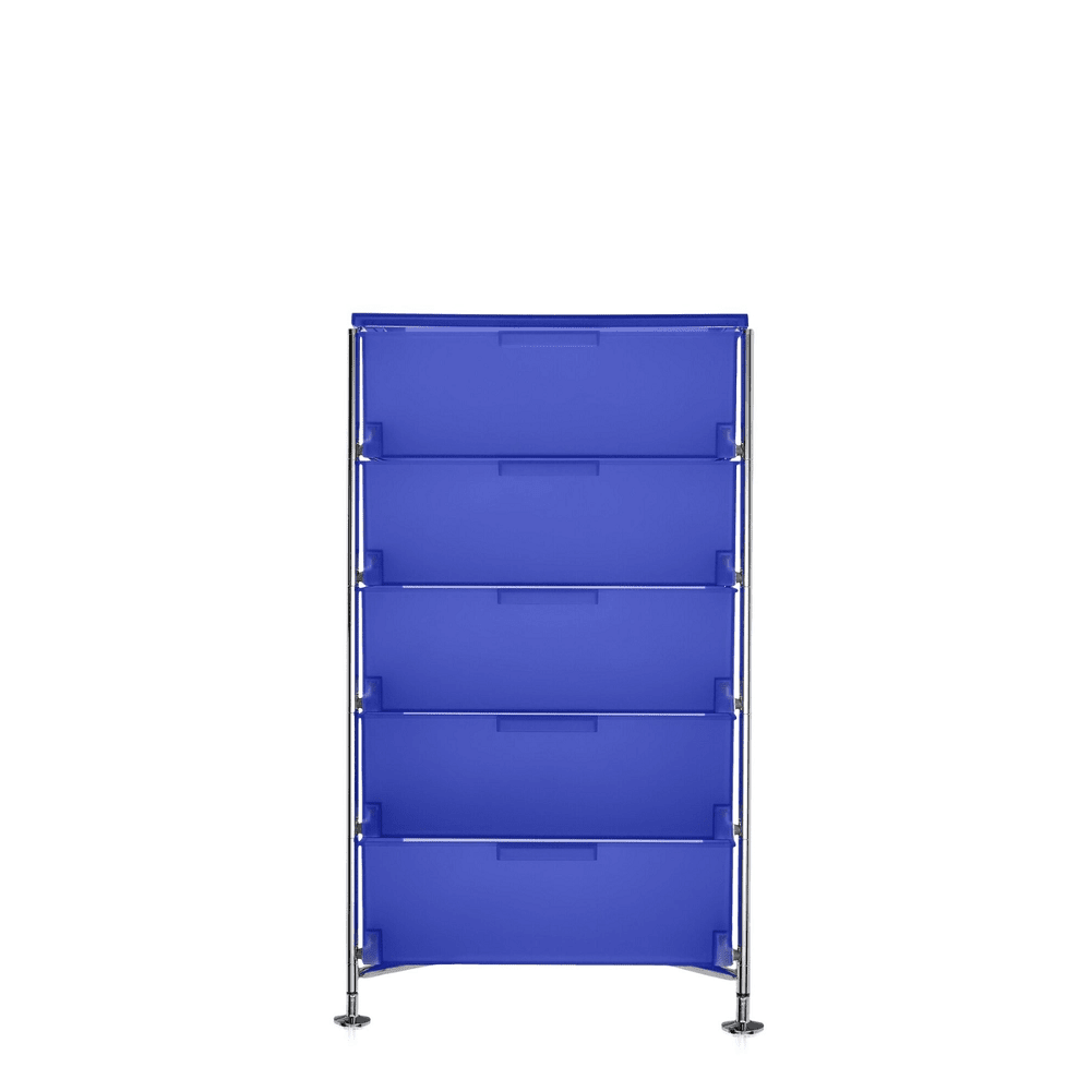 Mobil 5 Drawers With Feet Shelf Kartell Cobalt Blue 