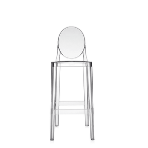 One More Stool (2 Chairs) bar seating Kartell Bar Height Transparent Crystal 