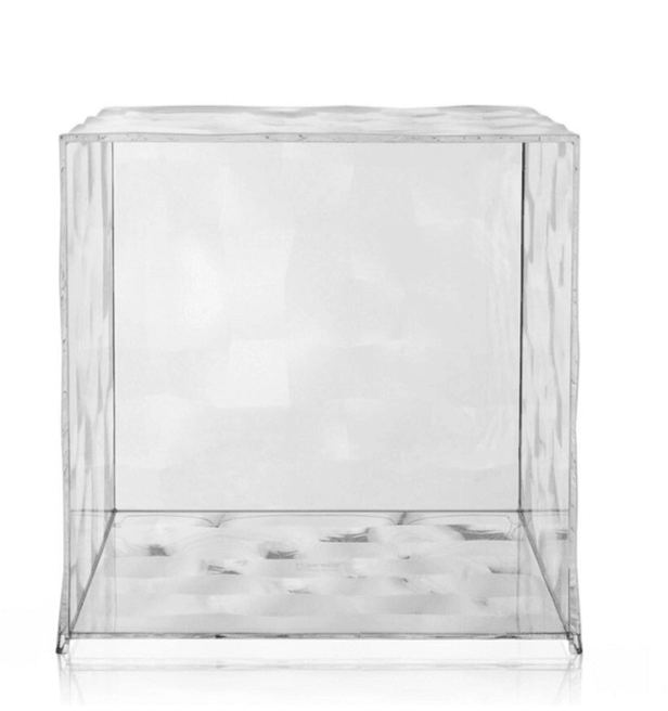 Optic Cube side/end table Kartell Transparent Crystal No Door 