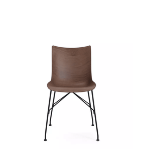 P/Wood Chair 16" Chairs Kartell Dark Wood/Black Slatted Ash 