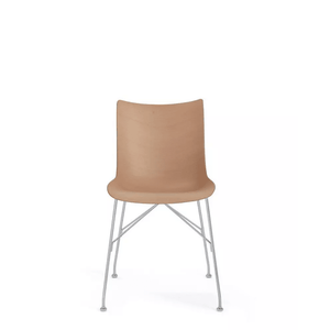 P/Wood Chair 16" Chairs Kartell Light Wood/Chrome Basic Veneer 