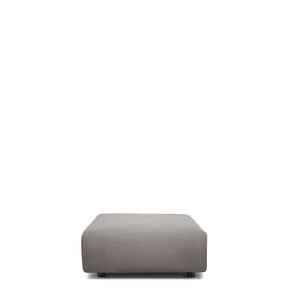Plastics Duo Ottoman Nile Fabric ottomans Kartell Large - 44 in D Grey 