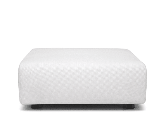 Plastics Duo Ottoman Nile Fabric ottomans Kartell Small - 34 in D White 