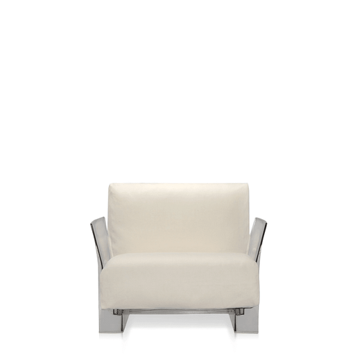 Pop Outdoor Armchair Armchair Kartell Transparent Ecru-Sunbrella 