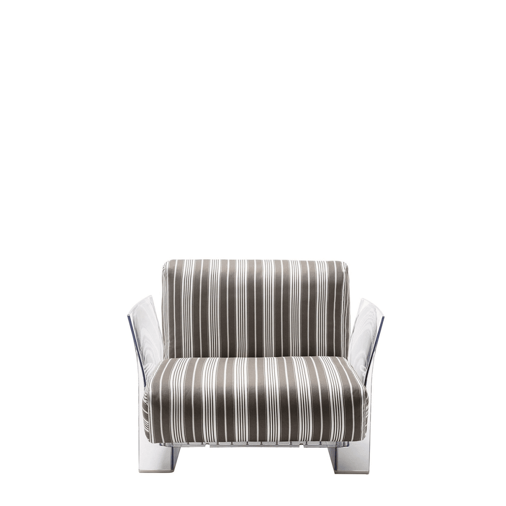 Pop Outdoor Armchair Armchair Kartell Transparent Turtle Dove-Stripes 