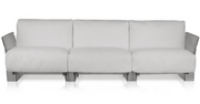 Pop Outdoor Three-Seater Sofa Sofa Kartell Transparent White-Sunbrella 
